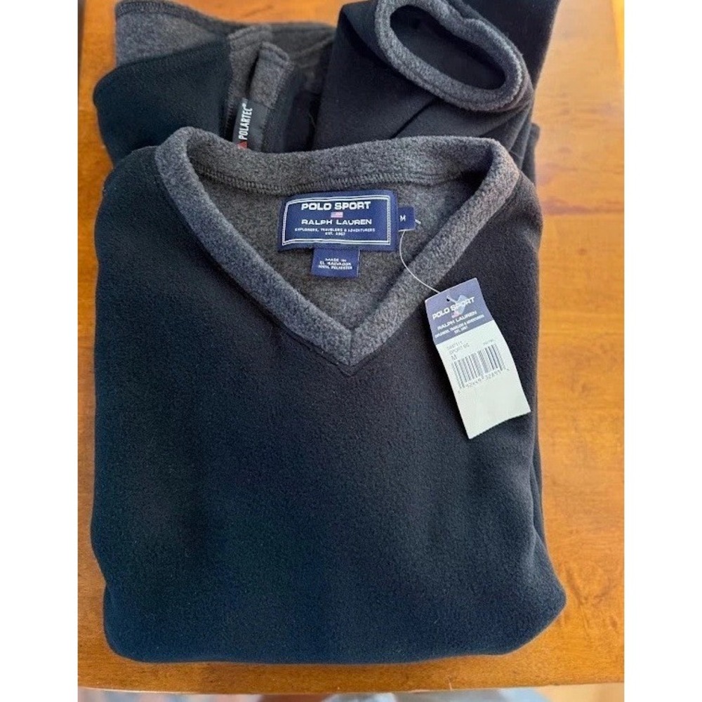 NWT Vintage 1990s Polo Sport Polartec Fleece Pullover Sweater Streetwear NOS